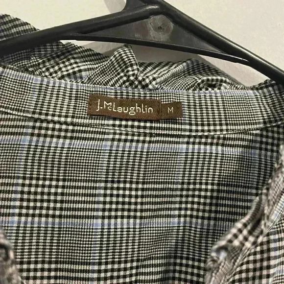 J.McLaughlin Plaid Button Long Sleeve Womens' Shirt size M - Picture 2 of 4
